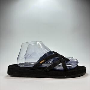 Teva Olowahu Black Thong Sandals Slip On Comfort Flip Flops 6840 Women’s Size 9